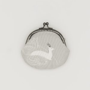 がま口コインケース『ONE TONE』(鹿グレー)