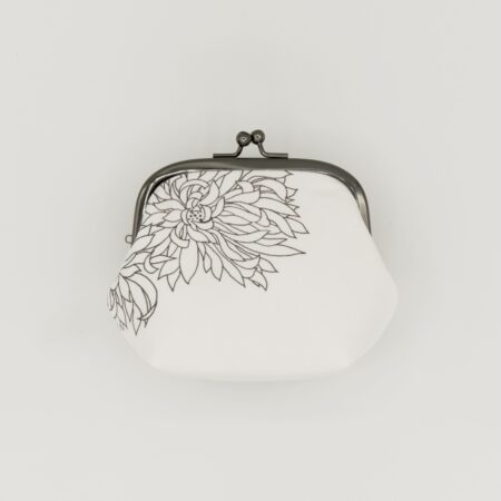 がま口ポーチ『ONE TONE』(菊白)