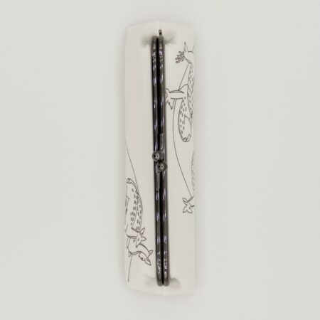 がま口ペンケース『ONE TONE』(鹿白)