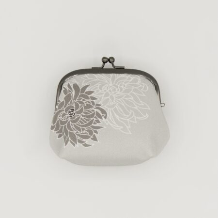 がま口ポーチ『ONE TONE』(菊グレー)