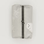 たわら型がま口ポーチ『ONE TONE』(ふくろうグレー)