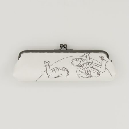 がま口ペンケース『ONE TONE』(鹿白)