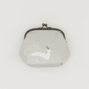 がま口ポーチ『ONE TONE』(鹿グレー)