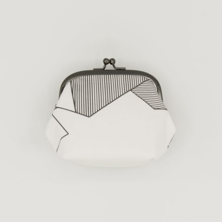 がま口ポーチ『ONE TONE』(氷割白)