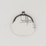 がま口コインケース『ONE TONE』(格子白)