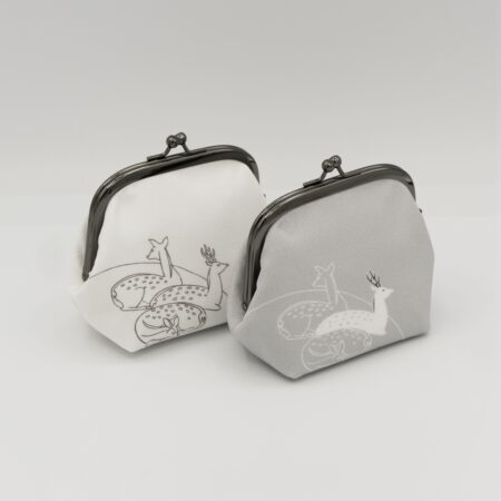 がま口ポーチ『ONE TONE』(鹿白)