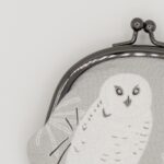 がま口コインケース『ONE TONE』(ふくろうグレー)