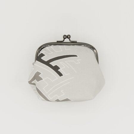 がま口ポーチ『ONE TONE』(紗綾型グレー)