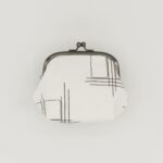 がま口ポーチ『ONE TONE』(格子白)