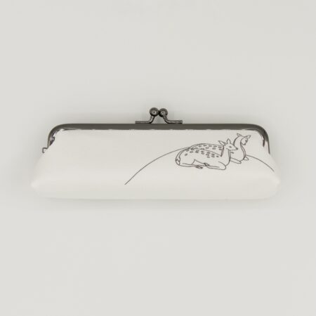 がま口ペンケース『ONE TONE』(鹿白)