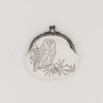 がま口コインケース『ONE TONE』(ふくろう白)