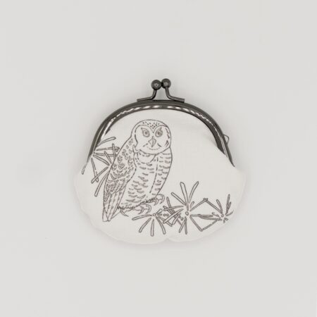 がま口コインケース『ONE TONE』(ふくろう白)