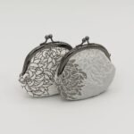 がま口コインケース『ONE TONE』(菊白)