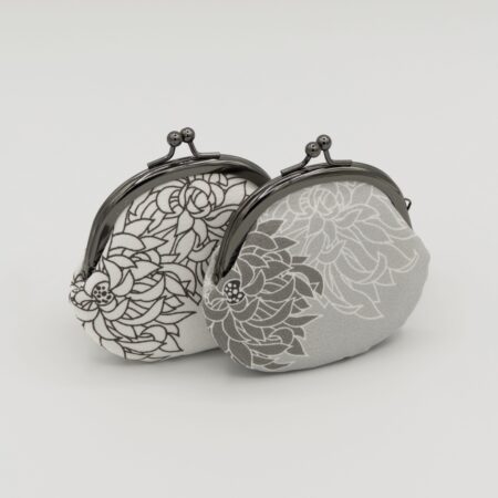 がま口コインケース『ONE TONE』(菊白)