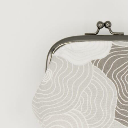 がま口ポーチ『ONE TONE』(椿グレー)