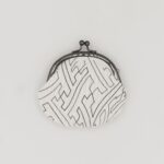 がま口コインケース『ONE TONE』(紗綾型白)