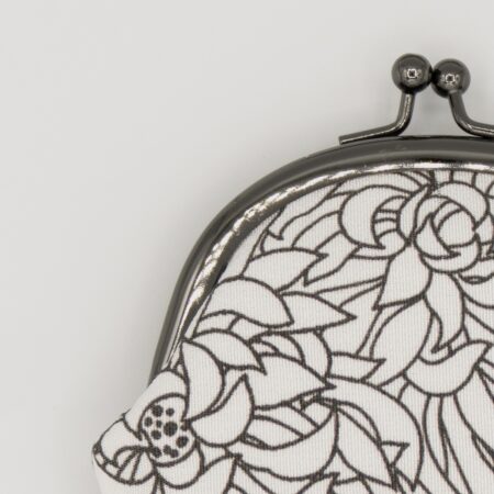 がま口コインケース『ONE TONE』(菊白)