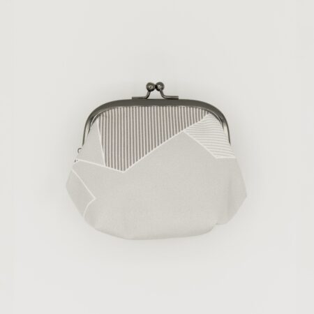 がま口ポーチ『ONE TONE』(氷割グレー)