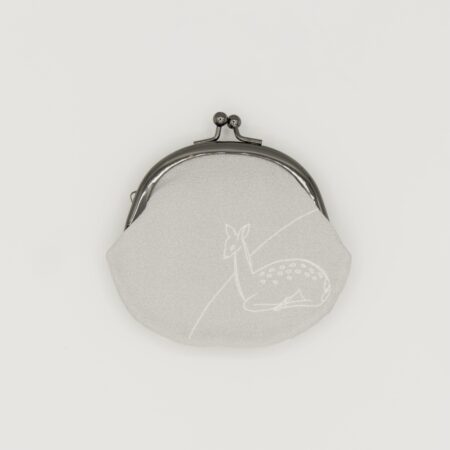 がま口コインケース『ONE TONE』(鹿グレー)