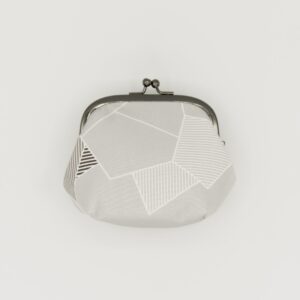 がま口ポーチ『ONE TONE』(氷割グレー)