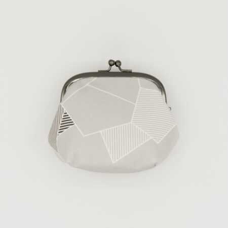 がま口ポーチ『ONE TONE』(氷割グレー)