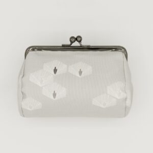 たわら型がま口ポーチ『ONE TONE』(松グレー)