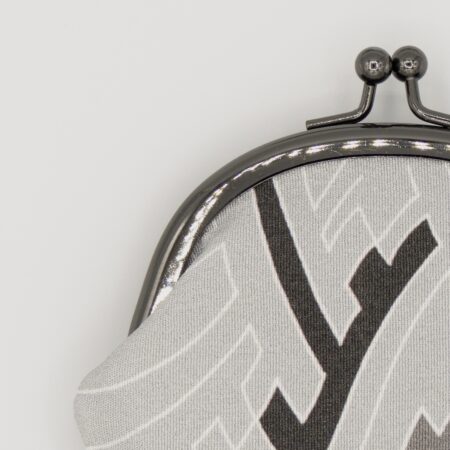 がま口コインケース『ONE TONE』(紗綾型グレー)