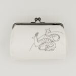 たわら型がま口ポーチ『ONE TONE』(鹿白)