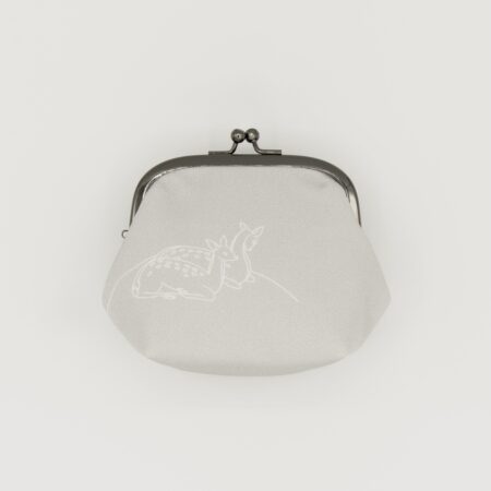 がま口ポーチ『ONE TONE』(鹿グレー)