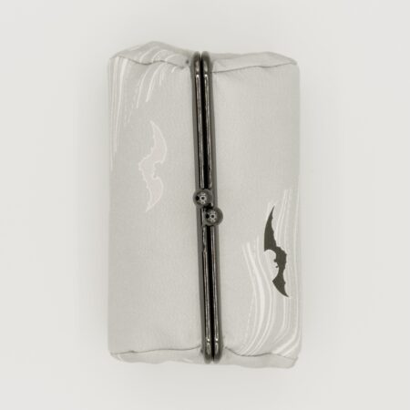 たわら型がま口ポーチ『ONE TONE』(こうもりグレー)