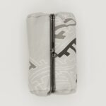 たわら型がま口ポーチ『ONE TONE』（紗綾型グレー）