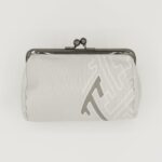 たわら型がま口ポーチ『ONE TONE』（紗綾型グレー）