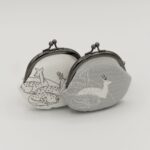 がま口コインケース『ONE TONE』(鹿白)