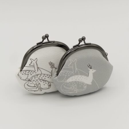 がま口コインケース『ONE TONE』(鹿白)