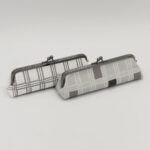 がま口ペンケース『ONE TONE』(格子白)