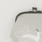 がま口ポーチ『ONE TONE』(鹿グレー)