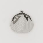 がま口コインケース『ONE TONE』(紗綾型グレー)