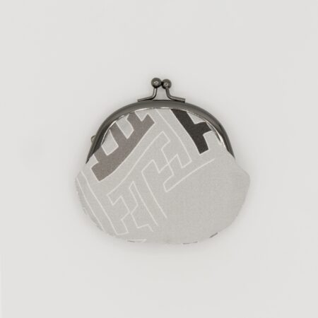 がま口コインケース『ONE TONE』(紗綾型グレー)