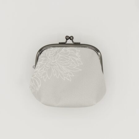 がま口ポーチ『ONE TONE』(菊グレー)