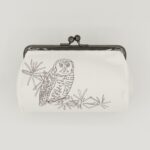 たわら型がま口ポーチ『ONE TONE』（ふくろう白)