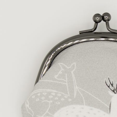 がま口コインケース『ONE TONE』(鹿グレー)