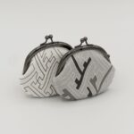 がま口コインケース『ONE TONE』(紗綾型白)