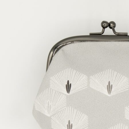 がま口ポーチ『ONE TONE』(松グレー)