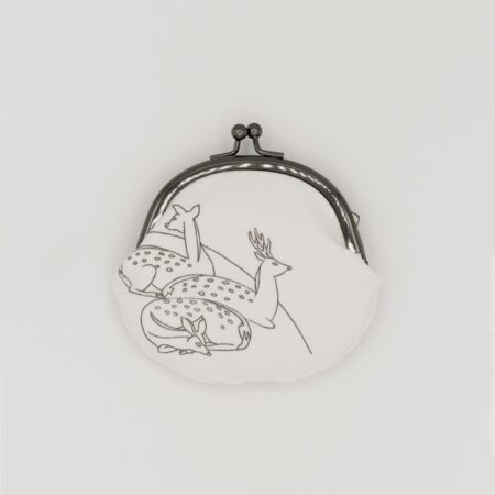 がま口コインケース『ONE TONE』(鹿白)