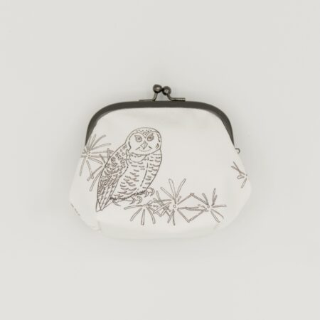 がま口ポーチ『ONE TONE』(ふくろう白)