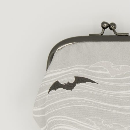 がま口ポーチ『ONE TONE』(こうもりグレー)