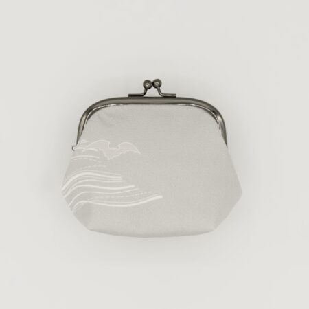 がま口ポーチ『ONE TONE』(こうもりグレー)