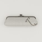 がま口ペンケース『ONE TONE』(紗綾型グレー)