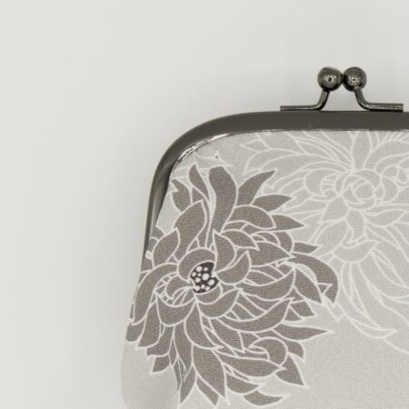 がま口ポーチ『ONE TONE』(菊グレー)