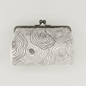 たわら型がま口ポーチ『ONE TONE』(椿白)